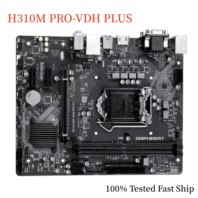 MSI H310M PRO-VDH PLUS  H310 32GB LGA 1151 DDR4 ũ ATX κ, 100% ׽Ʈ Ϸ,  